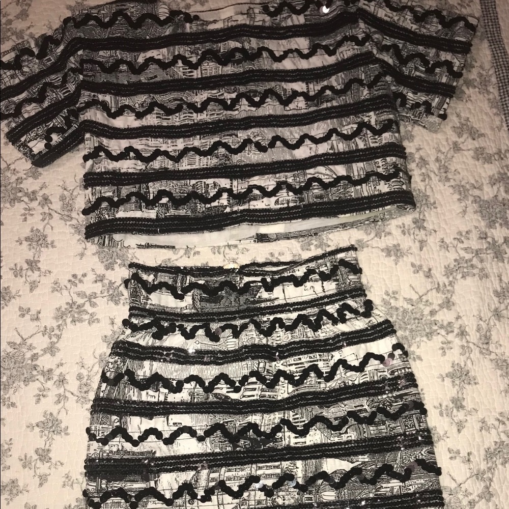 Top and skirt